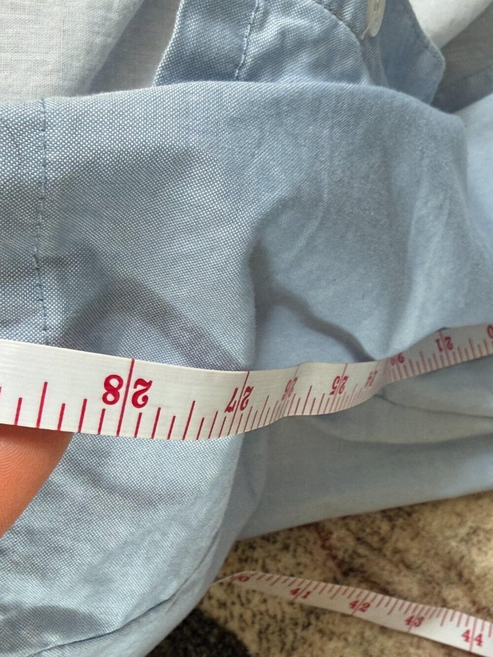 Cuyana Cotton Poplin Shirt Dress XS Blue Button Front Pocket Stretch Summer Nant - Picture 10 of 10